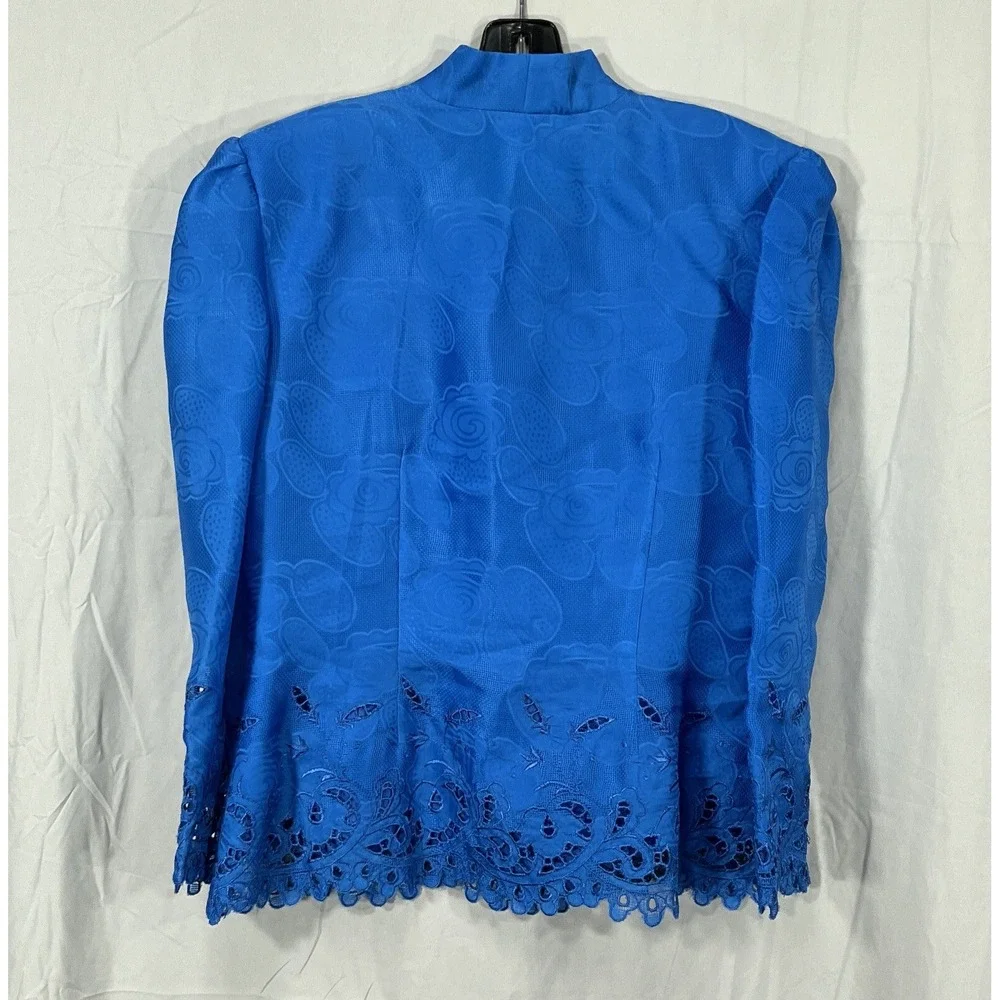 VTG IMAGES OF MANY COLORS Lucrezia SILK Crystal Buttons SUIT SHIRT/SKIRT SET 10